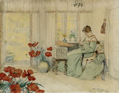 Marie e Vibeke che ricamano nella nostra casa a Skagen Plantage da Peder Severin Krøyer